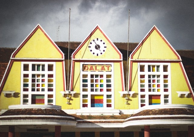 a building with a clock on the front of it